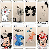 iPhone 5 5S Case Cute Mickey & Minnie Kiss Soft TPU Silicone Case for Apple iPhone 5S SE