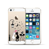 iPhone 5 5S Case Cute Mickey & Minnie Kiss Soft TPU Silicone Case for Apple iPhone 5S SE