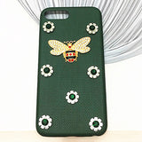 gucci bee Case For iPhone X  Bling Diamond Leather Case For iPhone 8 7 6 6s Plus