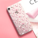 Silicone Case For iPhone 7 7Plus 6 6S 6Plus 5 5S SE Case Soft TPU Cover Flower Leaves Bird For iPhone 6S 8Plus X