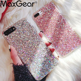 Case for iPhone 6 6S Case Silicon Bling Glitter Crystal Sequins Soft TPU Cover Fundas for iPhone 5 5S 7 8 Plus X