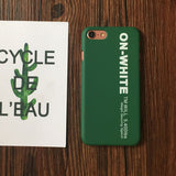 Luxury OFF ON WHITE Brand Cover for iphone 5 SE Case 5S 6s 6 S 7 Plus 8 8plus X iPhone5 iPhone6 iPhone7