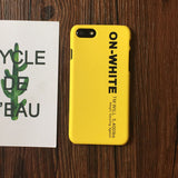 Luxury OFF ON WHITE Brand Cover for iphone 5 SE Case 5S 6s 6 S 7 Plus 8 8plus X iPhone5 iPhone6 iPhone7