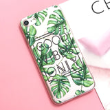 Silicone Case For iPhone 7 7Plus 6 6S 6Plus 5 5S SE Case Soft TPU Cover Flower Leaves Bird For iPhone 6S 8Plus X