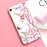 Silicone Case For iPhone 7 7Plus 6 6S 6Plus 5 5S SE Case Soft TPU Cover Flower Leaves Bird For iPhone 6S 8Plus X