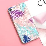 Silicone Case For iPhone 7 7Plus 6 6S 6Plus 5 5S SE Case Soft TPU Cover Flower Leaves Bird For iPhone 6S 8Plus X