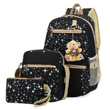 RUIPAI Girl Bag Female Handbag Purse Package with Bear's schoolbag