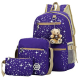 RUIPAI Girl Bag Female Handbag Purse Package with Bear's schoolbag