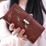 Golden leaf clutch for Women