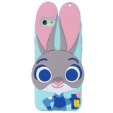 3D Cartoon pocket cat Baby bear rabbit fashionable soft silicon Phone cover For iPhone X/4 4S/5 5S/SE/5C/6/7/8/plus