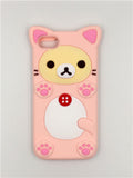 3D Cartoon pocket cat Baby bear rabbit fashionable soft silicon Phone cover For iPhone X/4 4S/5 5S/SE/5C/6/7/8/plus