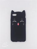 3D Cartoon pocket cat Baby bear rabbit fashionable soft silicon Phone cover For iPhone X/4 4S/5 5S/SE/5C/6/7/8/plus