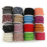 1 Yard Resin Hollow Hose With Shiny Pointback Rhinestone Bracelet Cord For DIY Jewelry Accessories Party Craft Decoration