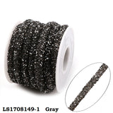 1 Yard Resin Hollow Hose With Shiny Pointback Rhinestone Bracelet Cord For DIY Jewelry Accessories Party Craft Decoration