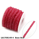 1 Yard Resin Hollow Hose With Shiny Pointback Rhinestone Bracelet Cord For DIY Jewelry Accessories Party Craft Decoration