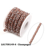 1 Yard Resin Hollow Hose With Shiny Pointback Rhinestone Bracelet Cord For DIY Jewelry Accessories Party Craft Decoration