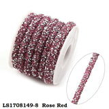 1 Yard Resin Hollow Hose With Shiny Pointback Rhinestone Bracelet Cord For DIY Jewelry Accessories Party Craft Decoration