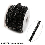 1 Yard Resin Hollow Hose With Shiny Pointback Rhinestone Bracelet Cord For DIY Jewelry Accessories Party Craft Decoration