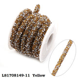 1 Yard Resin Hollow Hose With Shiny Pointback Rhinestone Bracelet Cord For DIY Jewelry Accessories Party Craft Decoration