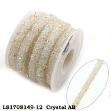 1 Yard Resin Hollow Hose With Shiny Pointback Rhinestone Bracelet Cord For DIY Jewelry Accessories Party Craft Decoration