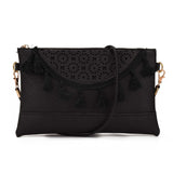 JIARUO Fringe Tassel Women Leather Crossbody bag