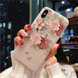 Phone Case For iPhone 7 8 Plus Rose Floral Leaves Cases Flower Silicon Protect Soft Full Cover For iPhone 6 6S 5 5S SE