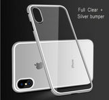 Magnetic Adsorption metal case for iphone X iphone 7 8 case luxury cover for iphone 8 7 Plus magnet tempered glass cases