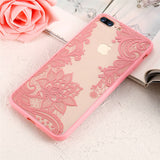 Case For iPhone 6S 6 7 8 Plus X 10 Cover 3D Lace Flower Phone Shell For iPhone 7 8 6S 6 5S 5 SE X