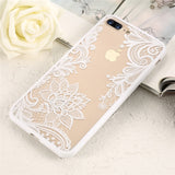 Case For iPhone 6S 6 7 8 Plus X 10 Cover 3D Lace Flower Phone Shell For iPhone 7 8 6S 6 5S 5 SE X
