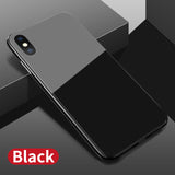 Glossy Glass Case For iPhone X Cases Ultra Thin Transparent Back Glass Cover Case For iPhone X