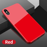 Glossy Glass Case For iPhone X Cases Ultra Thin Transparent Back Glass Cover Case For iPhone X