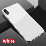 Glossy Glass Case For iPhone X Cases Ultra Thin Transparent Back Glass Cover Case For iPhone X
