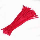 100pcs 30cm Chenille Stems Pipe Cleaners Kids Plush Educational Toy Colorful Pipe Cleaner Toys Handmade DIY Craft Supplies