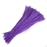 100pcs 30cm Chenille Stems Pipe Cleaners Kids Plush Educational Toy Colorful Pipe Cleaner Toys Handmade DIY Craft Supplies