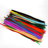 100pcs 30cm Chenille Stems Pipe Cleaners Kids Plush Educational Toy Colorful Pipe Cleaner Toys Handmade DIY Craft Supplies