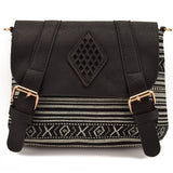 JIARUO Canvas patchwork Leather Small bag