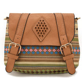 JIARUO Canvas patchwork Leather Small bag